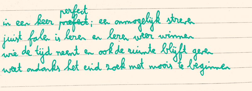 Gedicht Derek Otte  - alinea 3