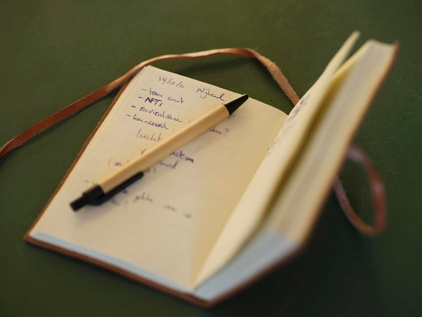 Baanbreker - foto opschrijfboekje pieter Derks